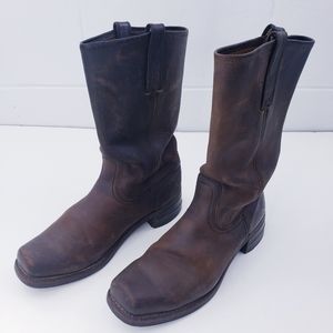 Frye High Top Dark Brown Men's Boots Size 10M Gaucho Style